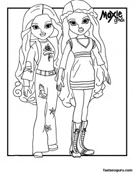 Printable Moxie Girls Avery and Sasha Coloring Page