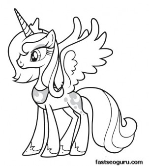 Printable My Little Pony Friendship Is Magic Princess Luna coloring pages