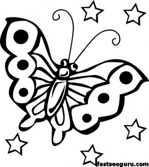 Butterfly coloring pages for childrens printable free