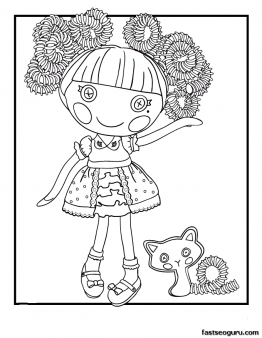 Silly Hair Jewel Sparkles Lalaloopsy Coloring Page