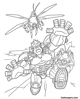 Printable Wreck-It Ralph fighting in Heros Duty coloring pages