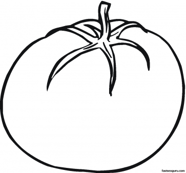 Printable Vegetables Tomato coloring page