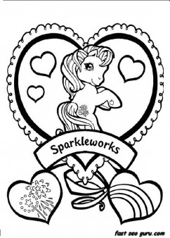 Printable ittle Pony Friendship Is Magic Sparkle coloring pages