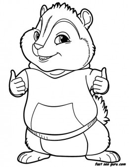 Print out Alvin and the Chipmunks Theodore Seville coloring pages