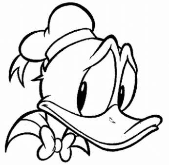 Donald duck coloring page