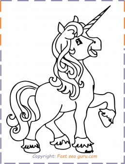 Printable unicorn coloring pages for girls