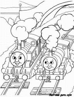 Printable CartoonThomas and friends coloring pages