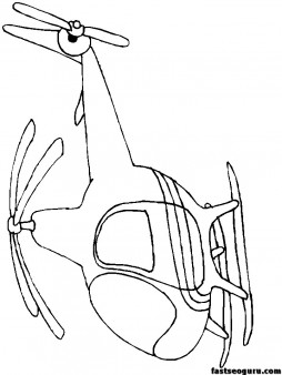 Print out childrens coloring pages Helicopters