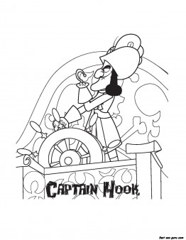 Printable Captain Hook Pirates coloring pages