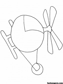 free print out Helicopters coloring page