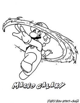 Printable Mario Galaxy Coloring Pages