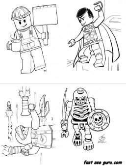 Print out lego super heroes coloring page for boy