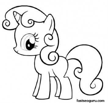 Printable My Little Pony Friendship Is Magic Sweetie Belle coloring pages
