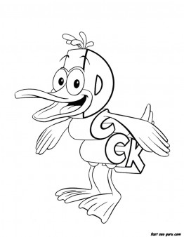 Print out Alphabet worksheets Duck