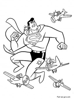 printable superman airplanes coloring page