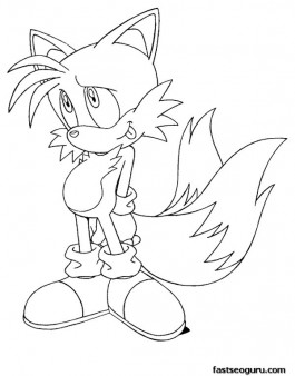 tail sonic hedgehog coloring pages - photo #11