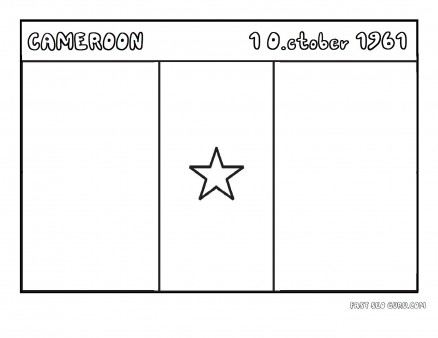 Printable flag of cameroon coloring page - Printable Coloring Pages For