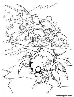 Printable wreck it ralph Cy bugs coloring pages