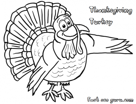 Printable thanksgiving turkeys coloring pages