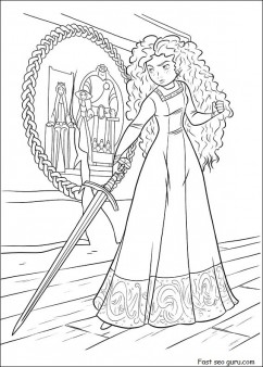 Print out Disney Characters brave coloring pages - Printable Coloring