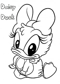 Printable Daisy Duck Coloring Pages Baby Ducks