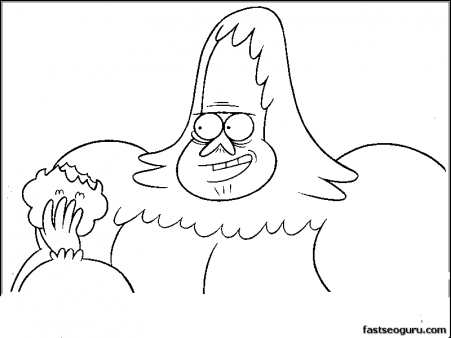 Print out Skips regular show coloring pages