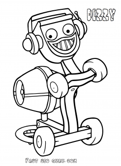 Printable Bob the Builder and dizzy Coloring Pages for preschool