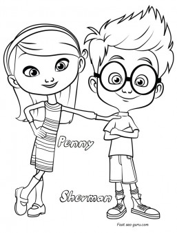 Printable Sherman and Penny Coloring Pages