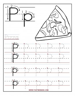 Printable letter P tracing worksheets for preschool