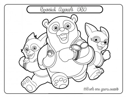 Printable disney junior special agent oso coloring pages