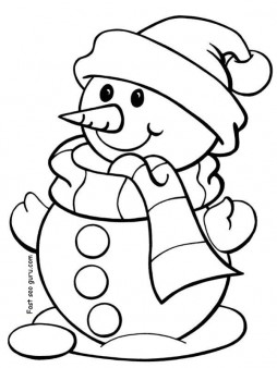 Printable christmas snowman coloring pages for preschool