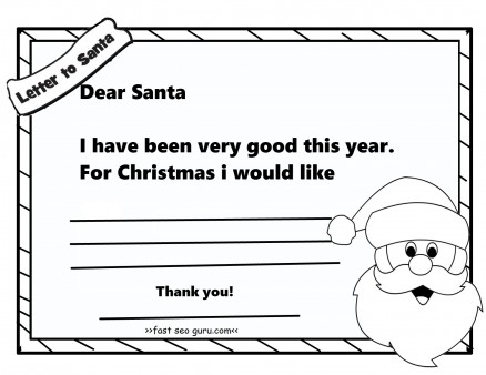 Printable christmas letters to santa claus write in for kids