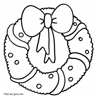 Printable christmas advent wreath coloring pages