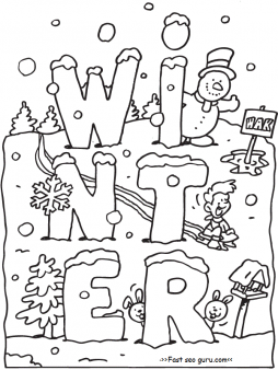 free printable winter coloring pages for preschoolers