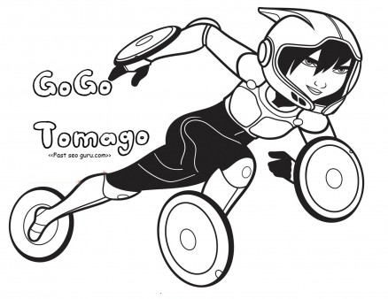 Printable big hero 6 GoGo Tomago coloring pages