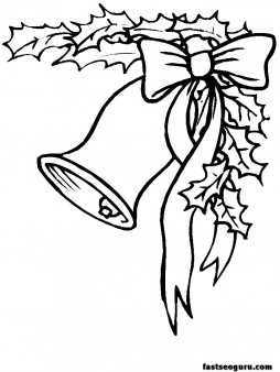 Free Kids coloring pages of Christmas Bells