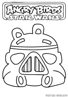 Printable Angry Birds Star Wars Storm trooper Coloring Pages