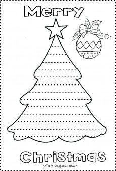 Print out christmas tree write a letter template to santa claus