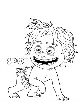 Printable the good dinosaur Spot coloring pages