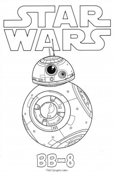 Star Wars the force awakens BB 8 coloring pages