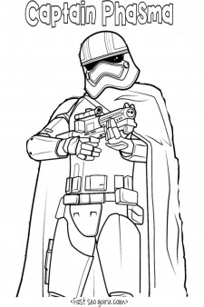 Star Wars the force awakens captain phasma coloring pages