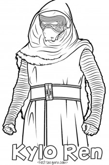 Star Wars the force awakens  kylo ren coloring pages