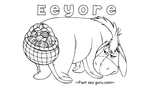 Print out eeyore easter basket coloring pages