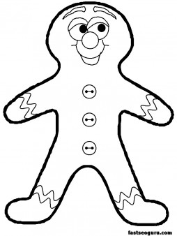 Printable coloring pages of Christmas Gingerbread Men