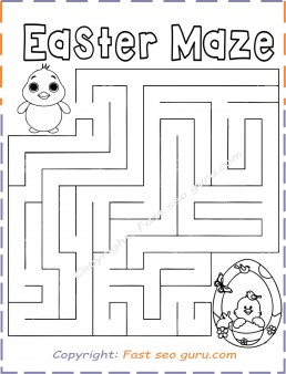 Free Printable Easter Mazes For Kids Free Kids Coloring Pages Printable