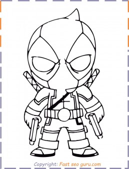 Deadpool coloring pages to print out