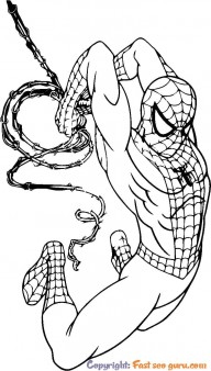 spiderman coloring in pages for kids