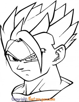 Dragon ball Z son gohan coloring in pages