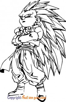 Son Goku Super Saiyan coloring sheet