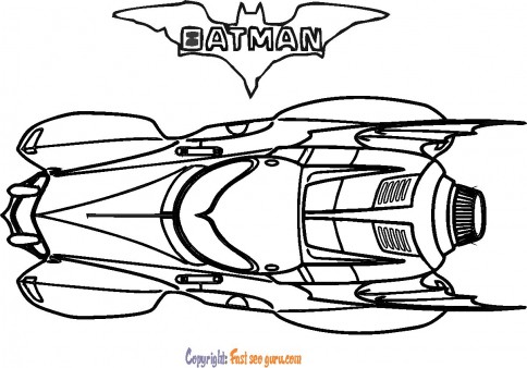 batman car coloring pictures to print